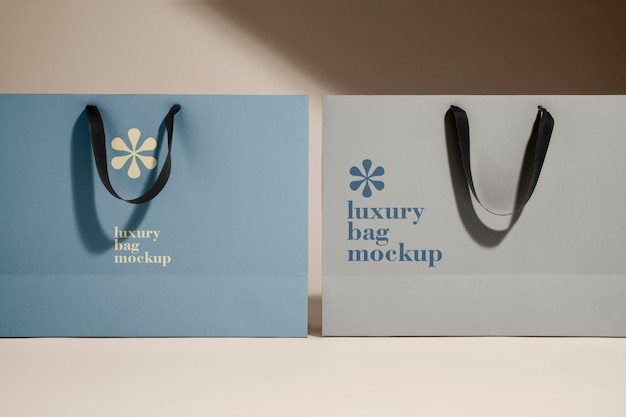 PSD luxury shopping bags mockup