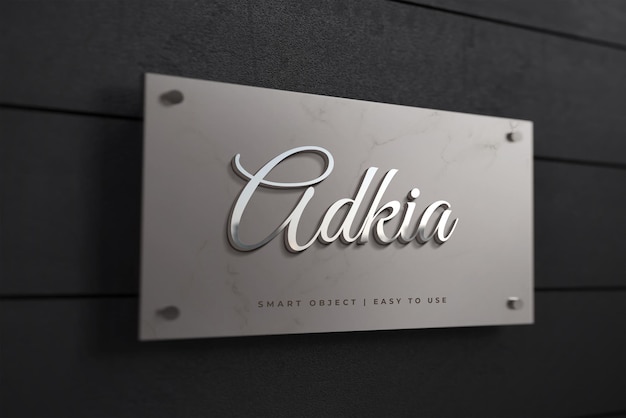 Luxury signage logo mockup