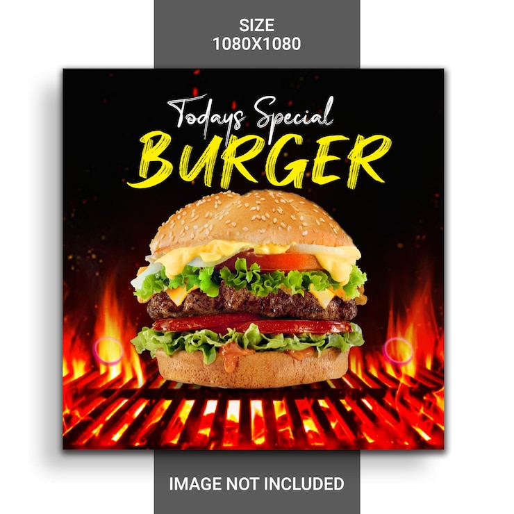 PSD luxury special fresh food menu social media promotion instagram and facebook post template