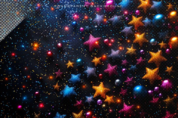 PSD luxury star pattern in transparent background