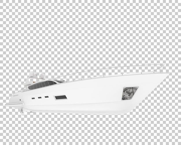 PSD luxury super yacht on transparent background 3d rendering illustration