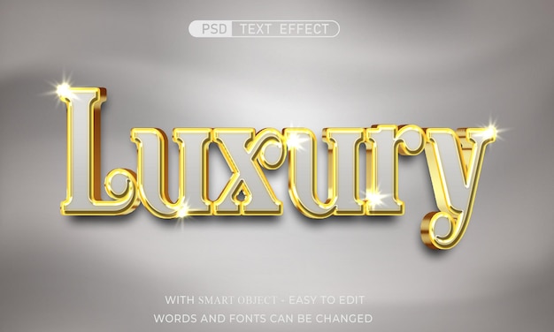 PSD luxury text effect 3d style