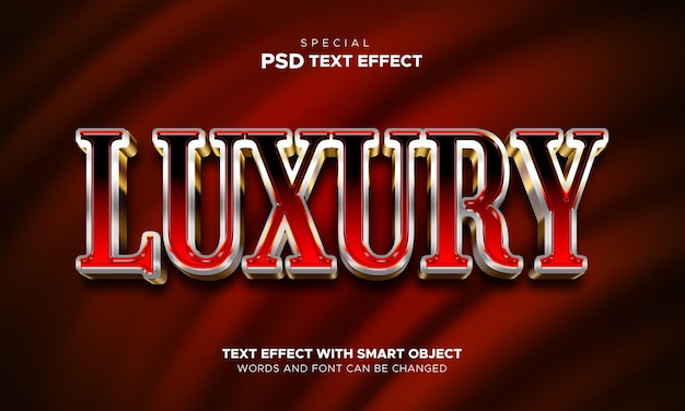 Luxury text effect editable smart object