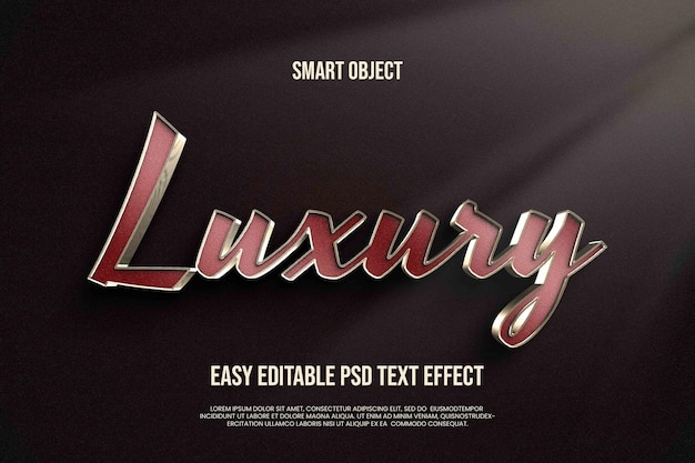 luxury text effect smart object easy editable