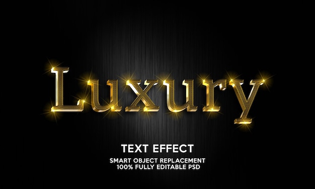 PSD luxury text effect template