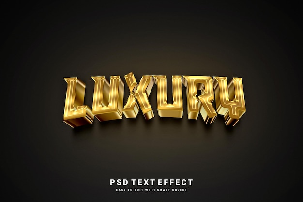 Luxury text effect with black background