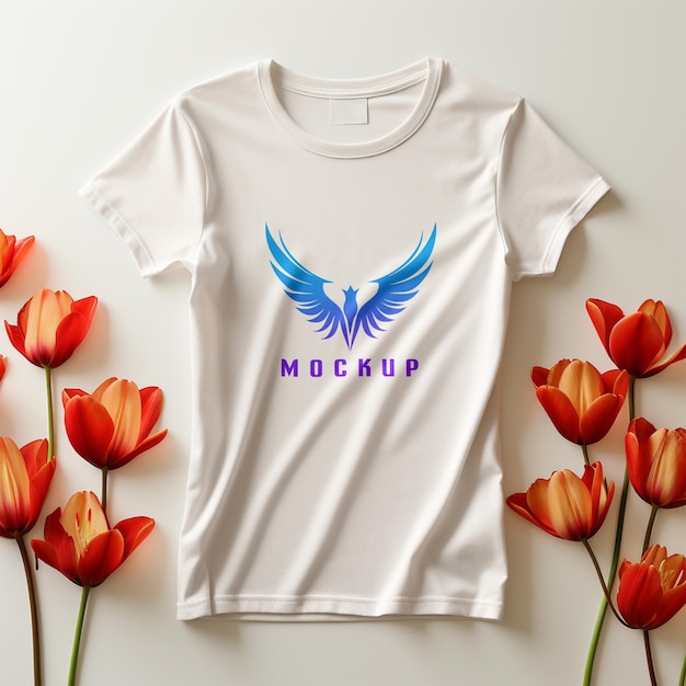 Luxury tshirt mockup ontwerp psd sjabloon