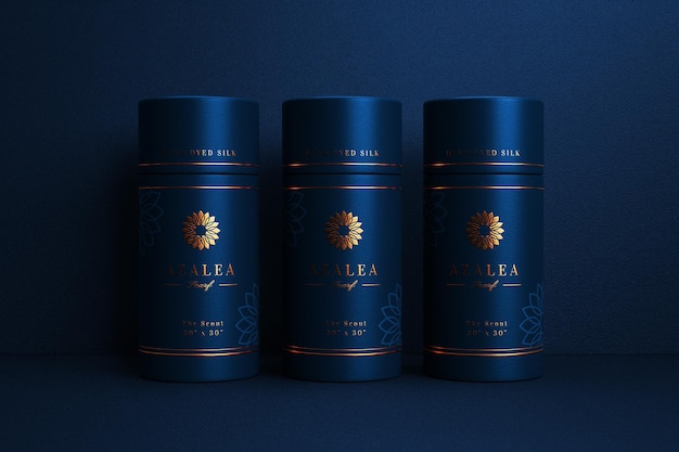 PSD luxury tube packaging mockup