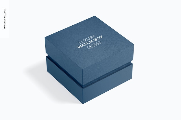 Luxury watch box mockup, perspective