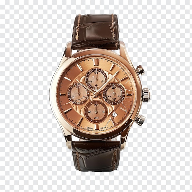 PSD luxury watch isolated on transparent background