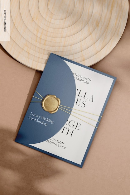 luxury wedding card mockup