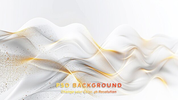 PSD luxury white background with golden line element