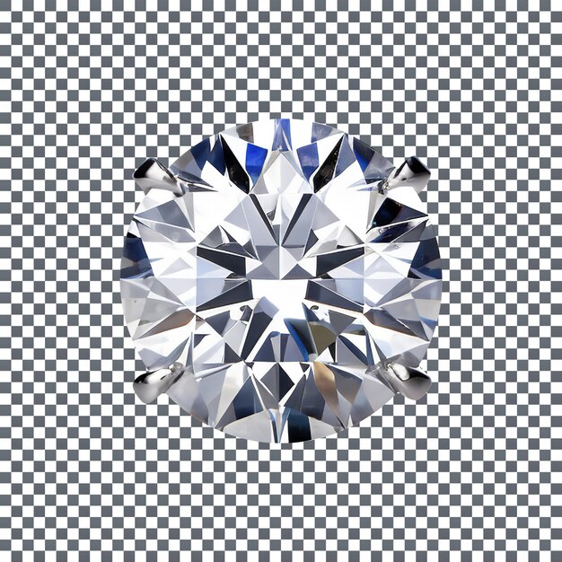 투명 한 배경에 고립 된 럭셔리 화이트 다이아몬드
