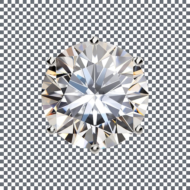 PSD luxury white diamond isolated on transparent background