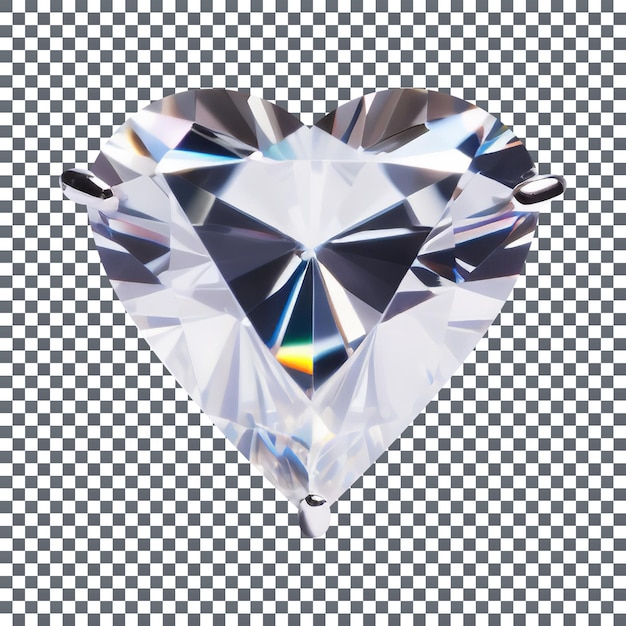 PSD luxury white diamond isolated on transparent background