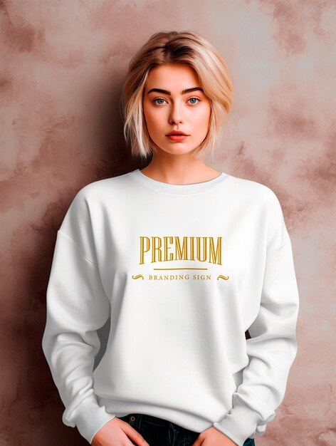 Luxury white tshirt mockup design psd