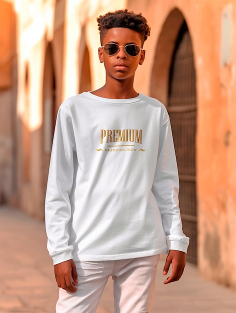 PSD luxury white tshirt mockup