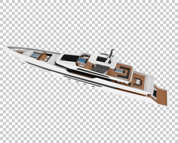 PSD 透明な背景の3dレンダリングイラストの豪華ヨット