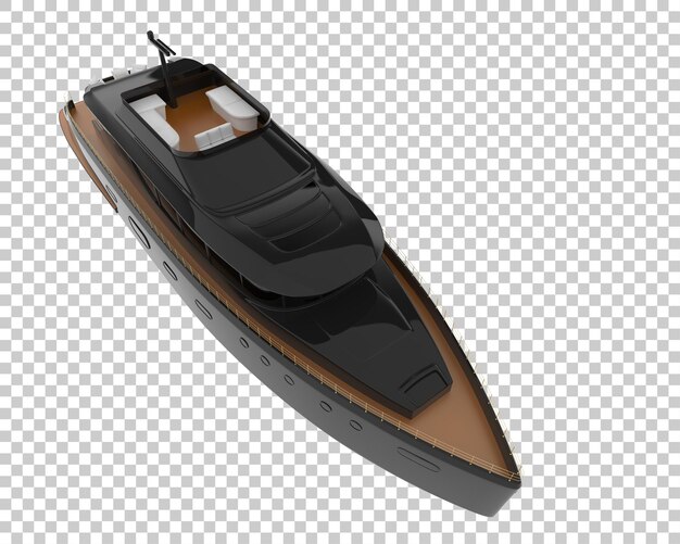 PSD luxury yacht on transparent background 3d rendering illustration