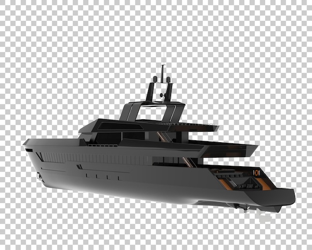 PSD yacht di lusso su sfondo trasparente 3d rendering illustrazione