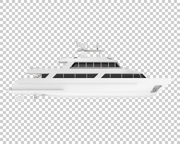 PSD luxury yacht on transparent background 3d rendering illustration