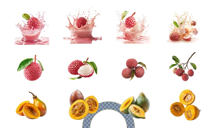 PSD lychee and passion fruit splash