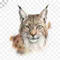 PSD lynx watercolor illustration - lynx on a transparent background, hd png download