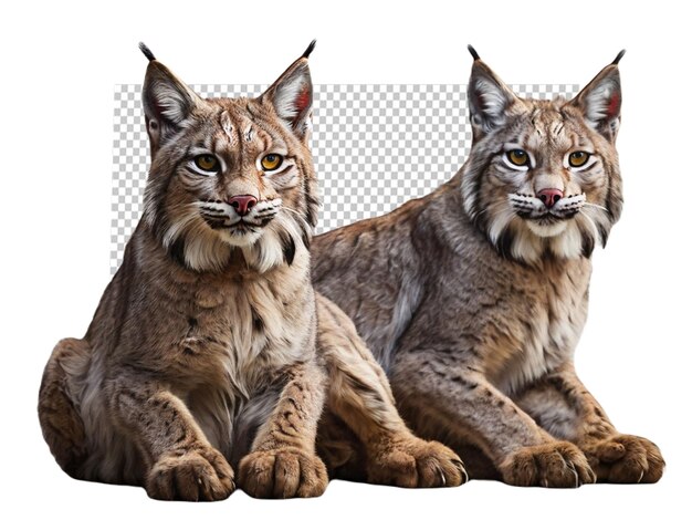 PSD a lynxes on white background