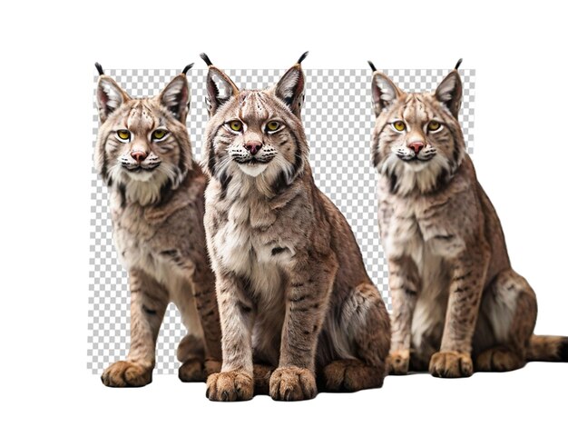 PSD a lynxes on white background