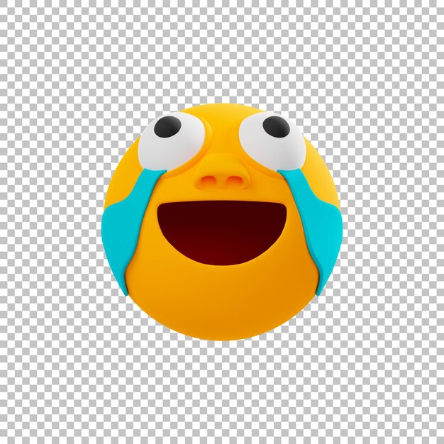 PSD Łzy emotikon 3d ikona emoji