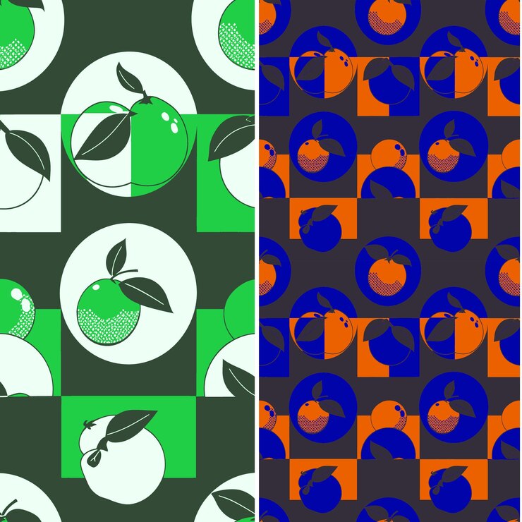 PSD m9 mangosteen with round silhouette and southeast asian design unique tropical fruit pattern vector