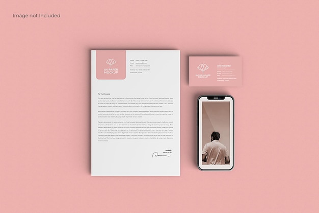 Maak stationey mockup schoon