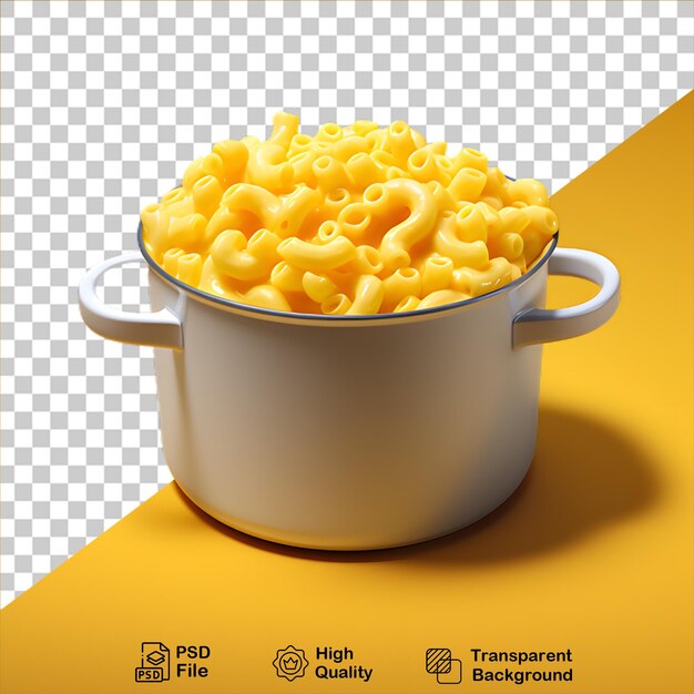 PSD e maccheese in pentola isolato su sfondo trasparente includono file png