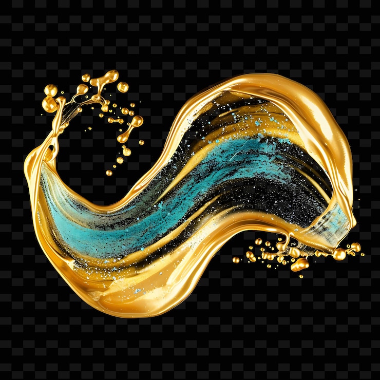 PSD macadamia oil mixed with aqua glitters producing a shimmerin transparent glitter effect element