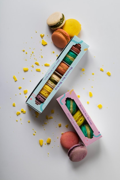 PSD design mockup scatola macaron