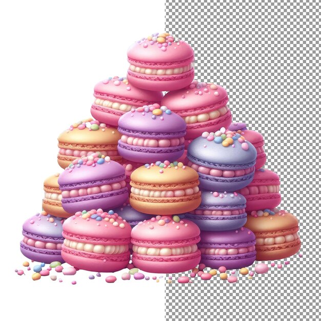 PSD macaron madness 고립된 3d 마카롱의 아름다움을 탐험해보세요