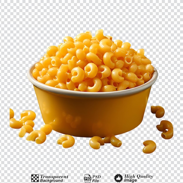 PSD macaroni and cheese isolated on transparent background