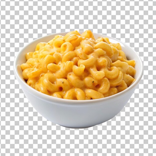 PSD macaroni and cheese on white background