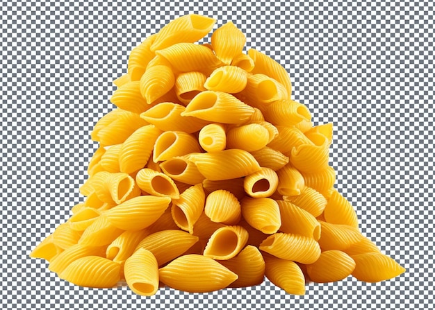 PSD macaroni pasta geïsoleerd op doorzichtige achtergrond