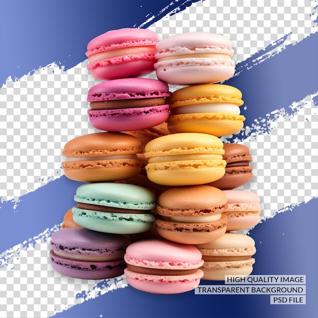 PSD macarons banner 3d png clipart transparent isolated background