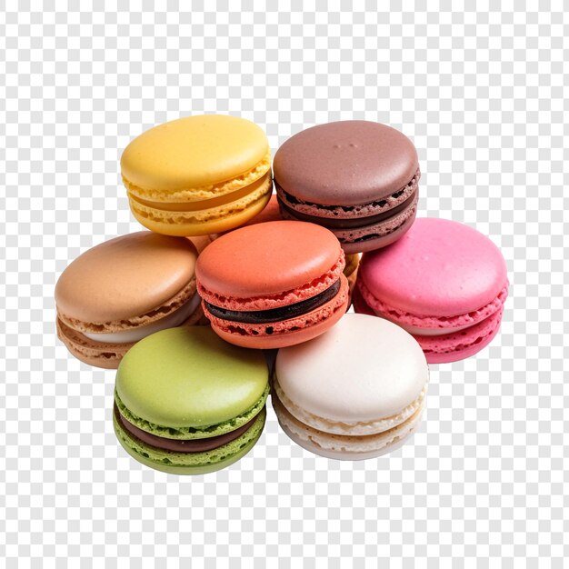 PSD macaroon isolated on transparent background