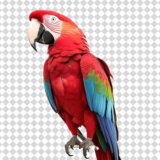 PSD macaw geïsoleerd op een doorzichtige achtergrond png-bestandsformaat