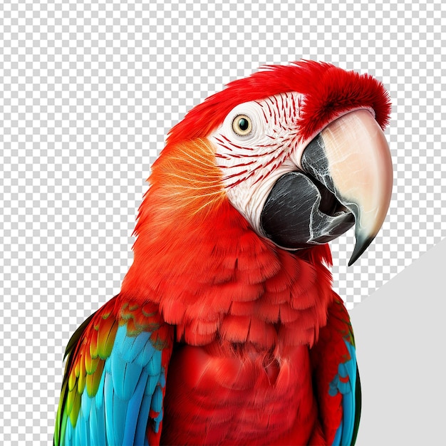 PSD macaw parrot isolated on transparent background png