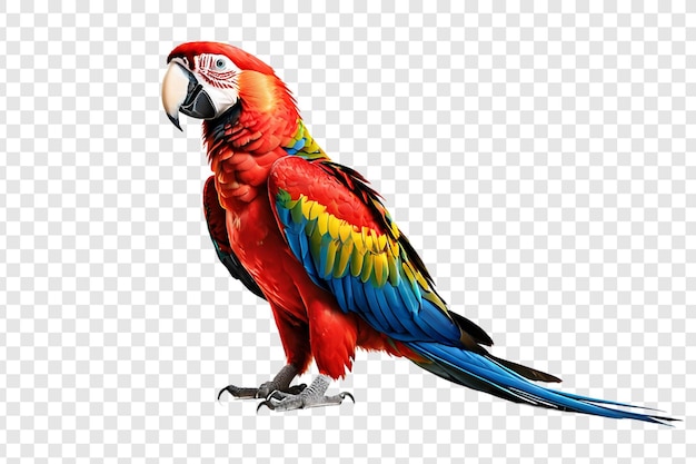 PSD macaw parrot png isolated on transparent background