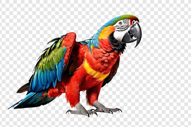 Macaw parrot png isolated on transparent background