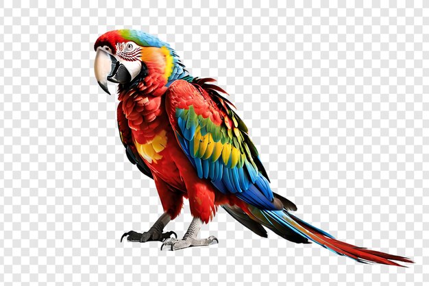 PSD macaw parrot png isolated on transparent background