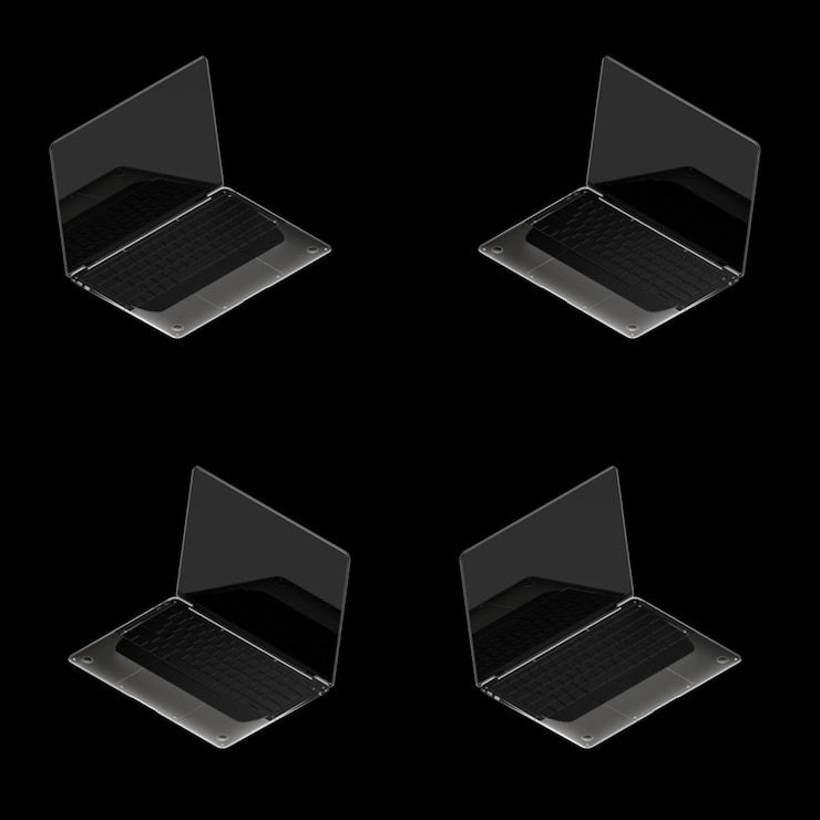 PSD macbook air open front