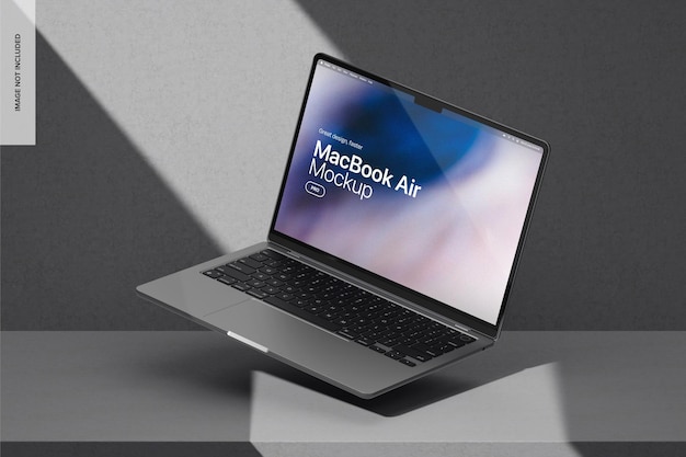 MacBook Air with Soft Lighting Mockup Floating