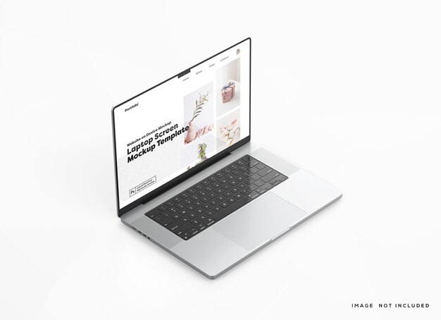 Мокап экрана ноутбука Macbook