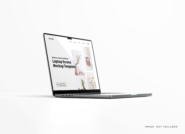 Mockup di schermo per laptop macbook